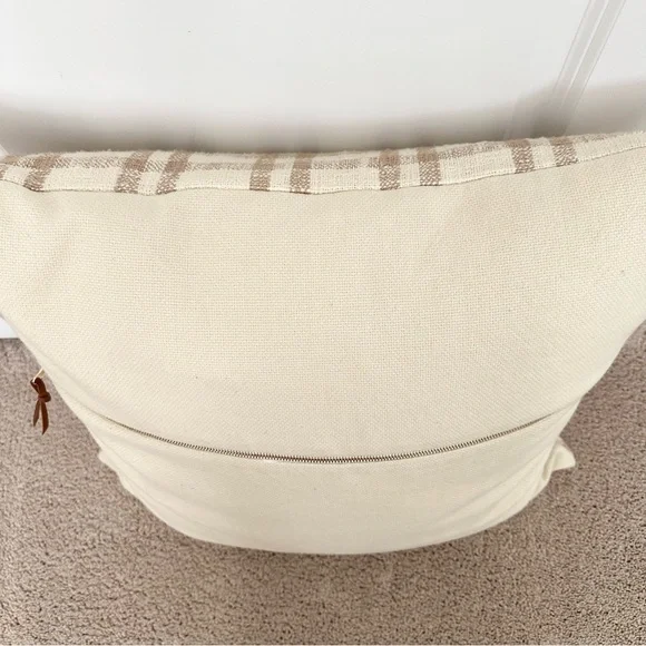 Studio McGee Threshold Cream & Tan Plaid Oversized Throw Pillow - Picture 8 of 16